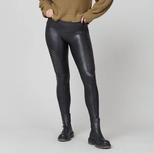 Spanx Faux Leather Moto Leggings